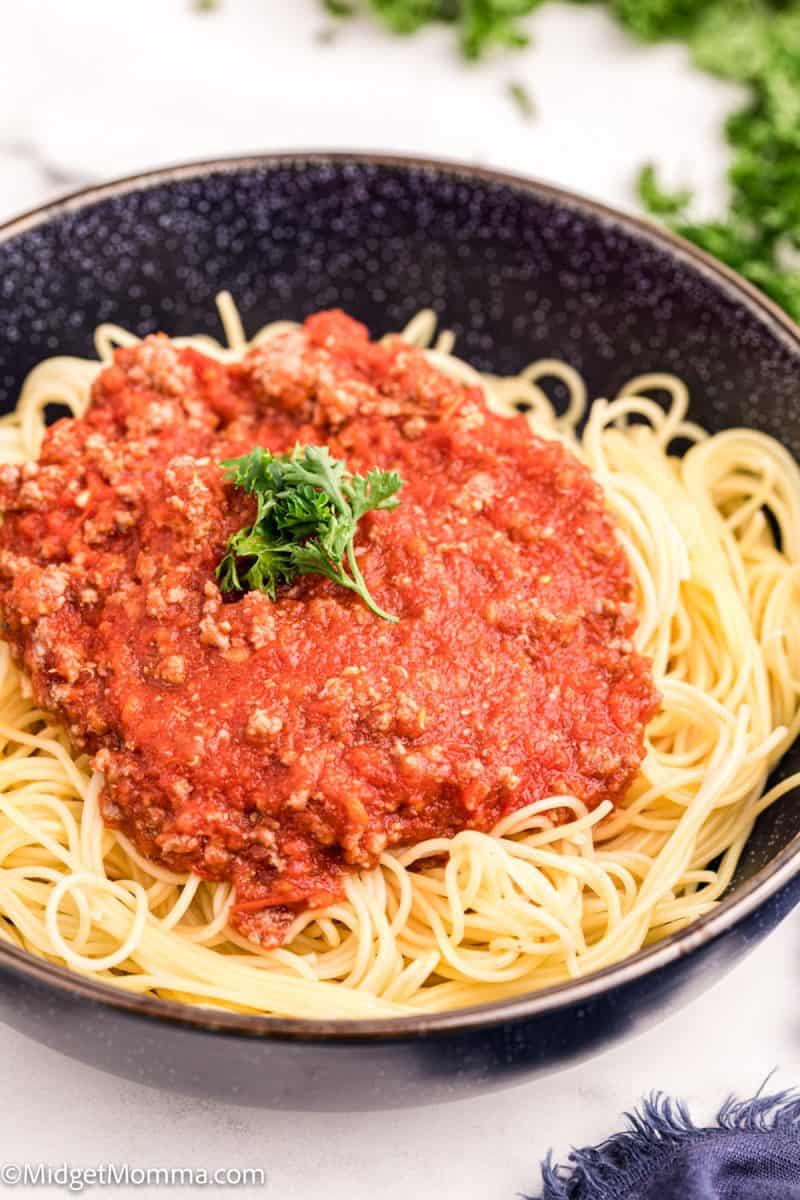 Homemade Spaghetti Meat Sauce Recipe • MidgetMomma