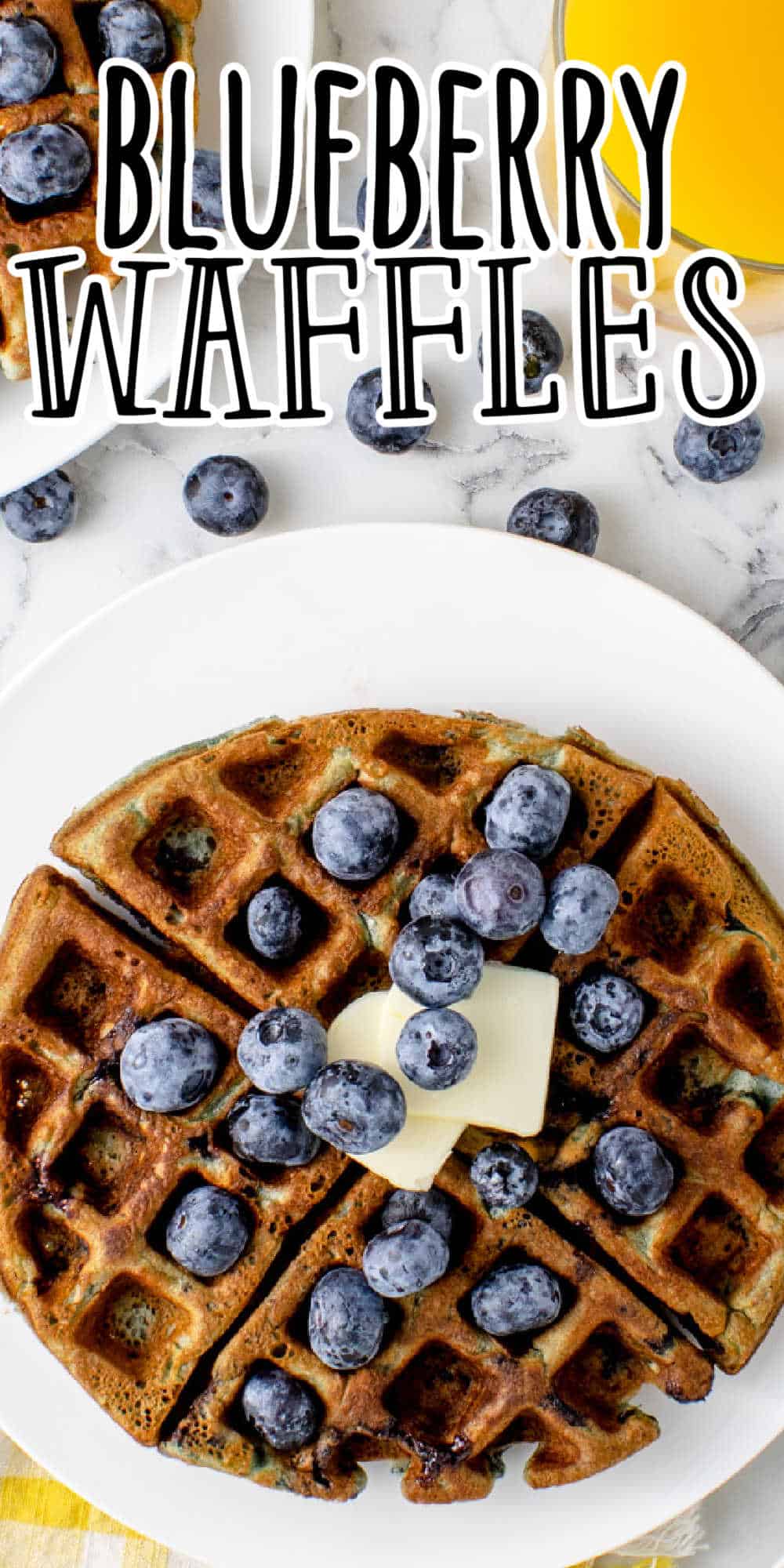 Blueberry Waffles Recipe • MidgetMomma