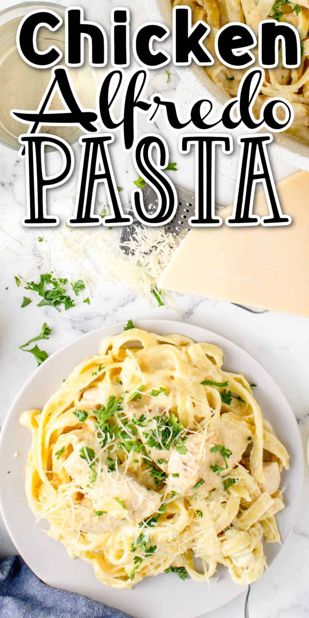 Creamy Chicken Alfredo Pasta Recipe • MidgetMomma