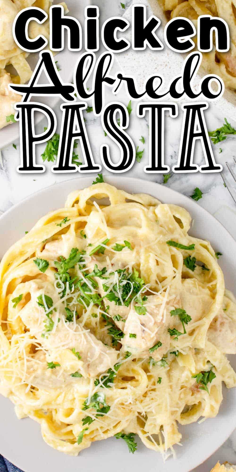 Creamy Chicken Alfredo Pasta Recipe • MidgetMomma