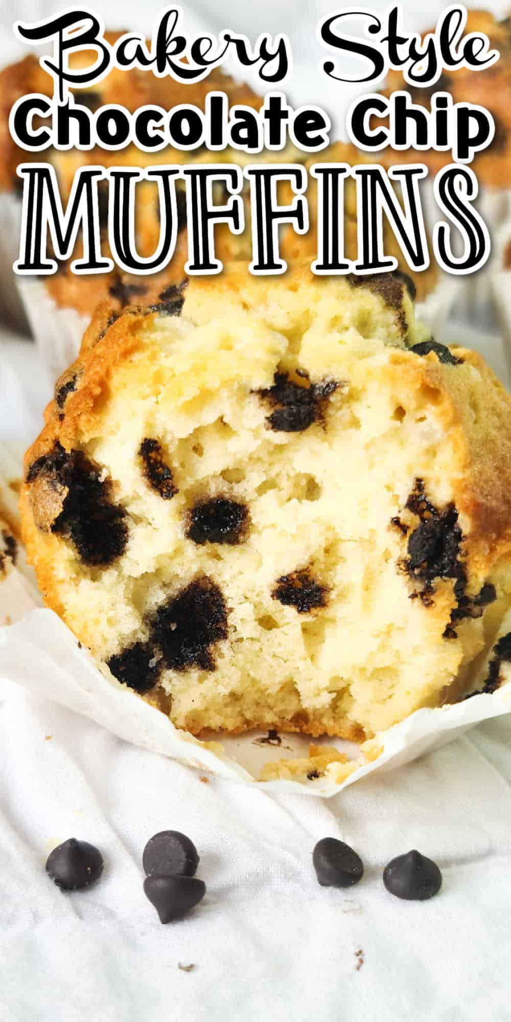 Easy Bakery Style Chocolate Chip Muffins Recipe • MidgetMomma