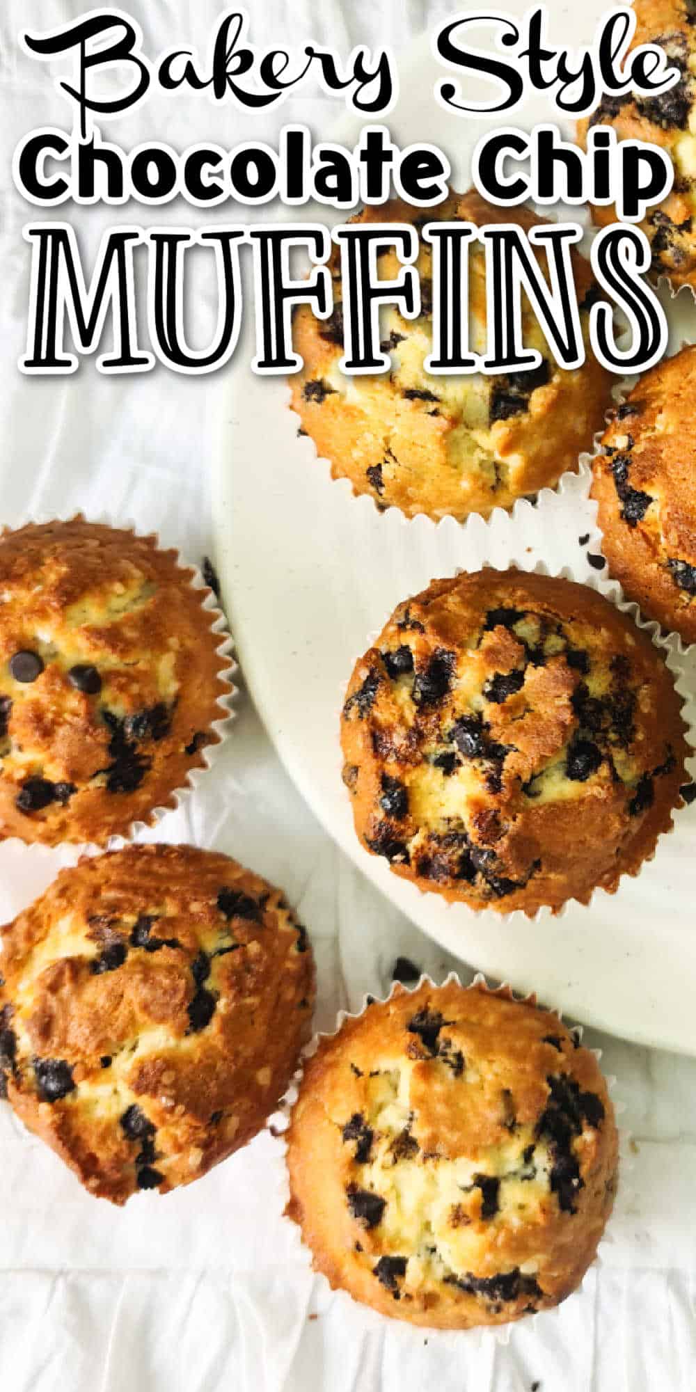 Easy Bakery Style Chocolate Chip Muffins Recipe • MidgetMomma