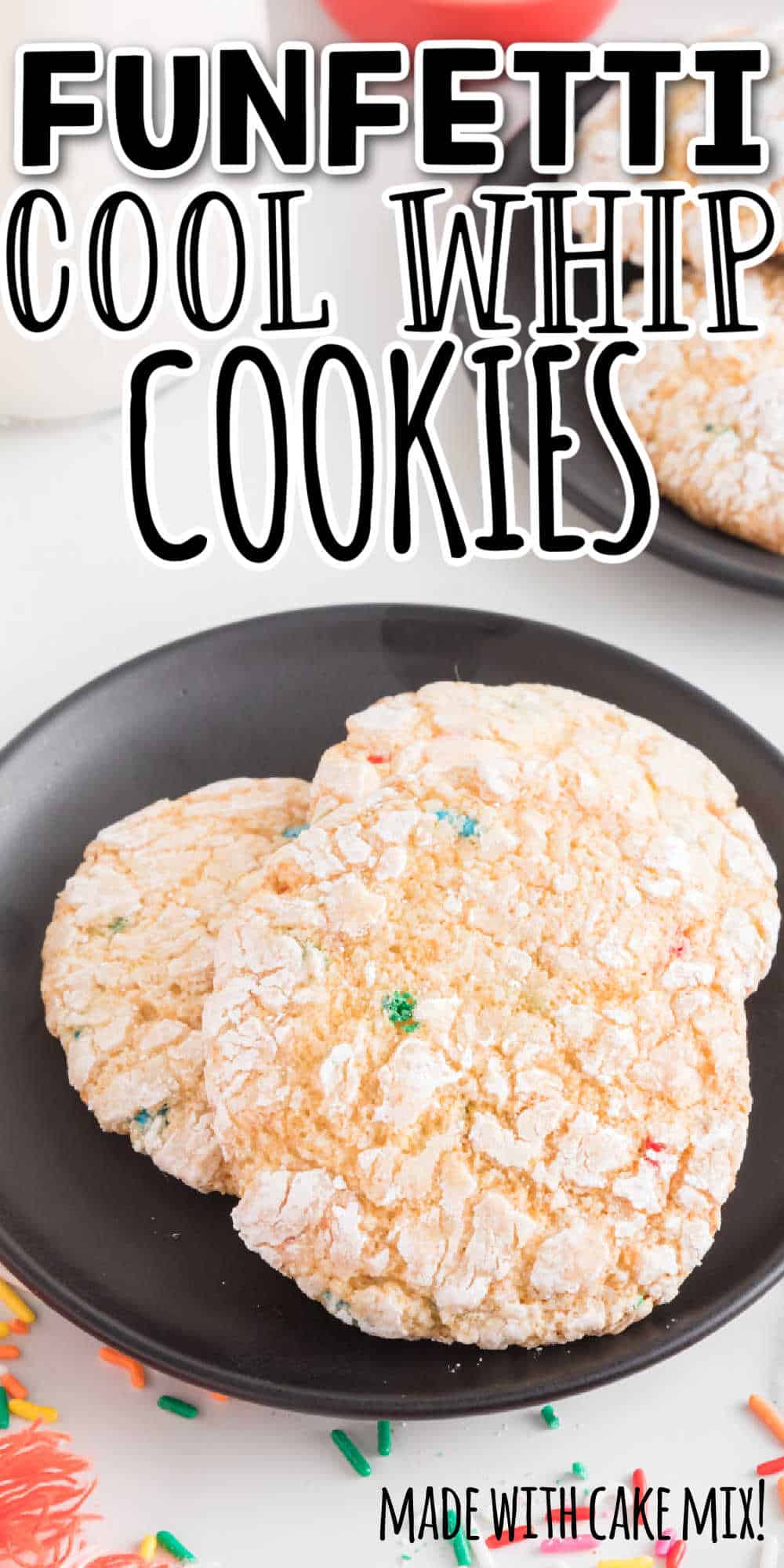 Funfetti Cool Whip Cookies (Made with Cake Mix) • MidgetMomma