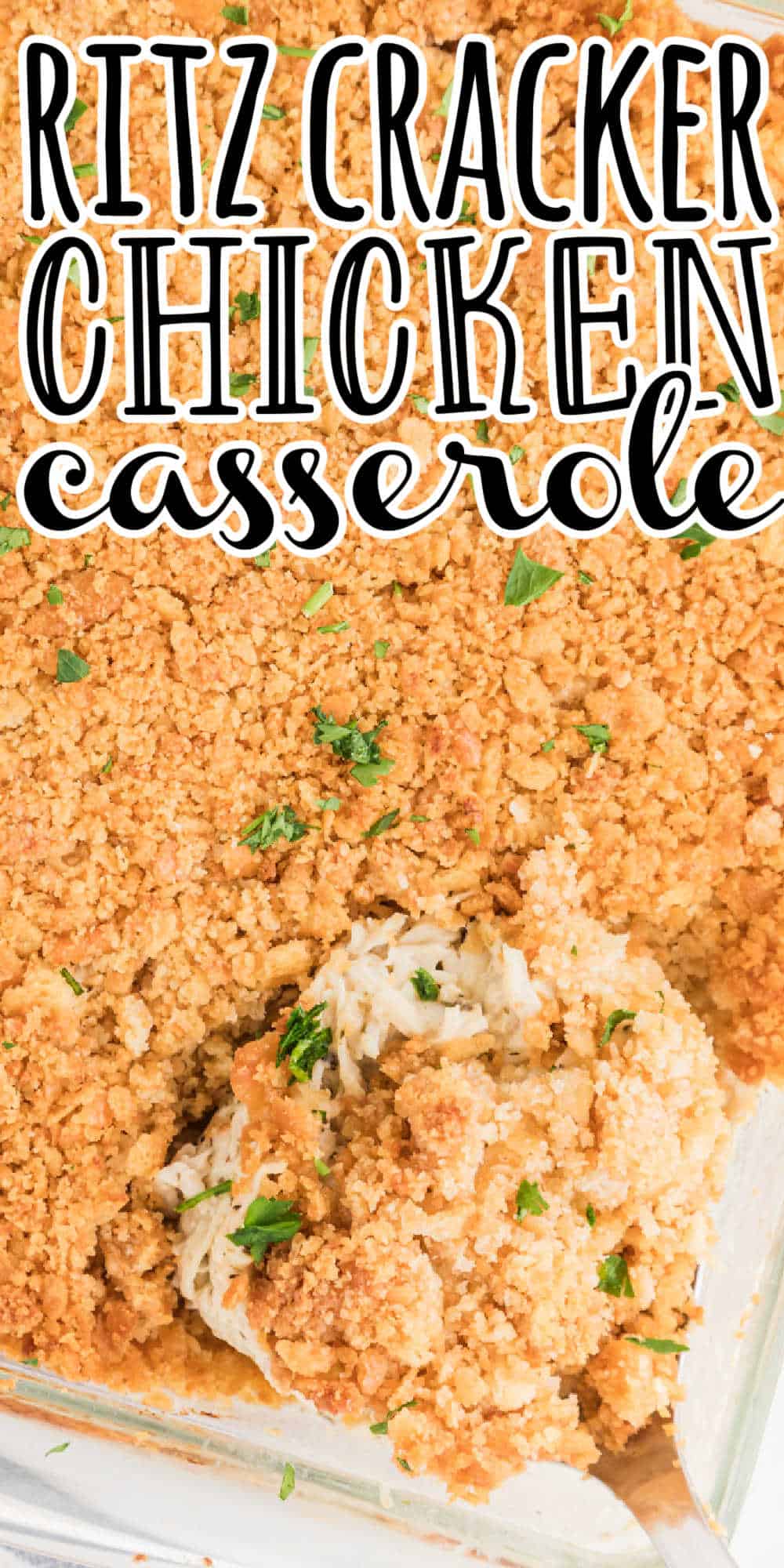 Creamy Ritz Cracker Chicken Casserole • MidgetMomma