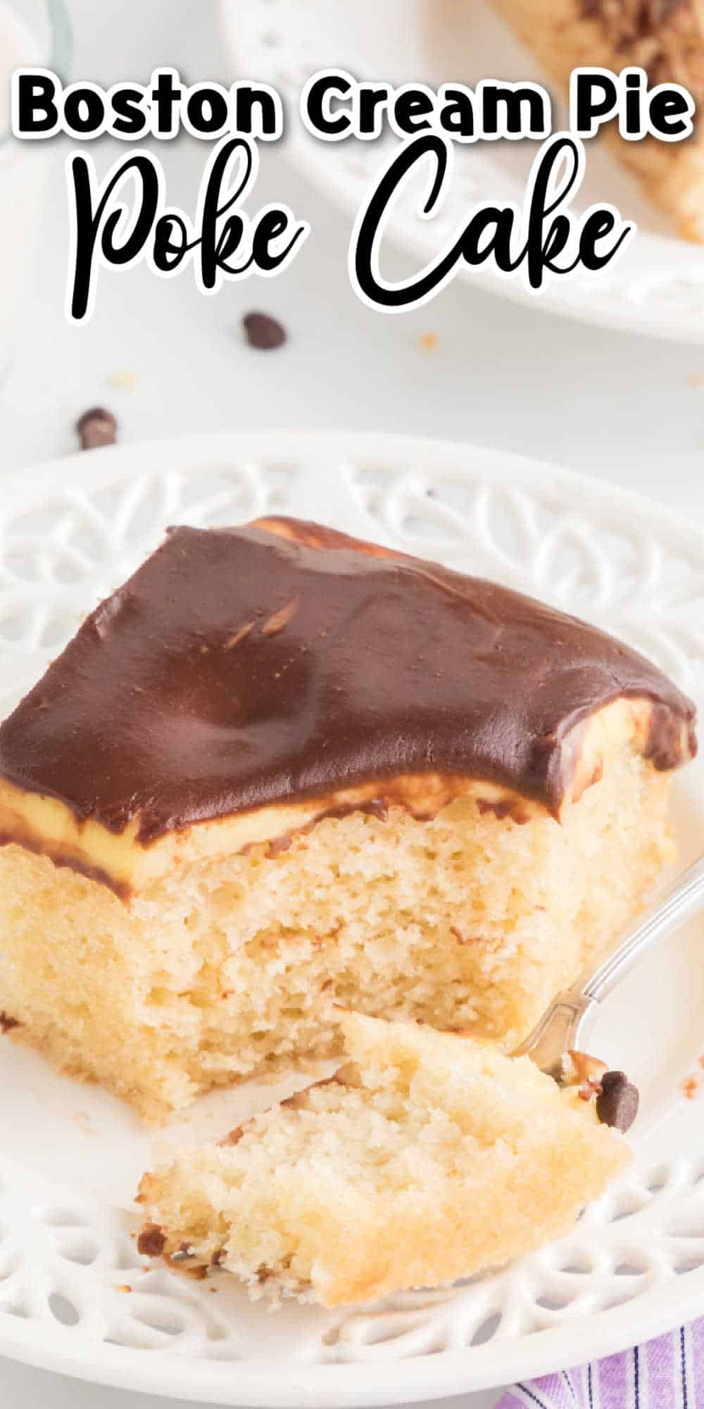 Boston Cream Poke Cake Recipe • MidgetMomma