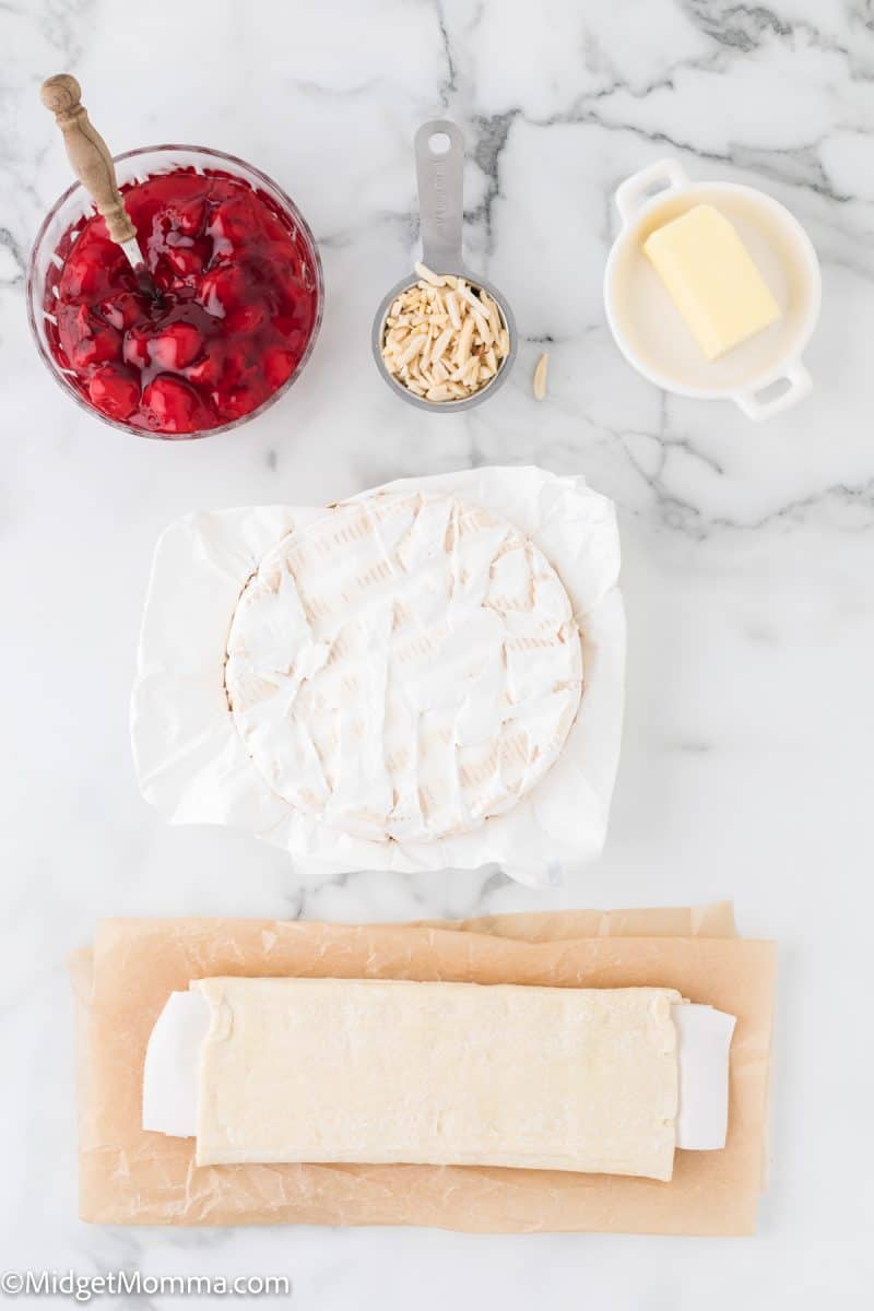 Cherry Baked Brie in Puff Pastry Recipe • MidgetMomma