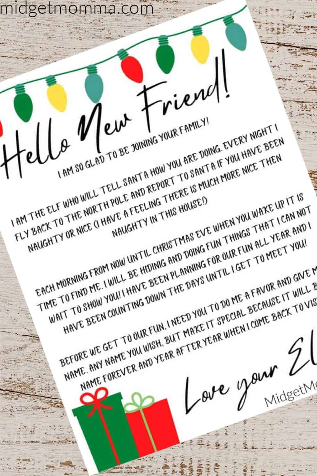 Elf on the Shelf Arrival Letter. FREE Elf On the Shelf Printable