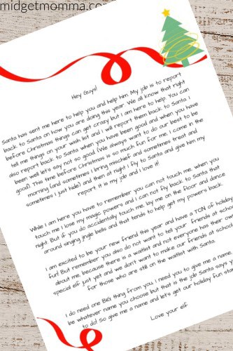 Elf on the Shelf Arrival Letter. FREE Elf On the Shelf Printable