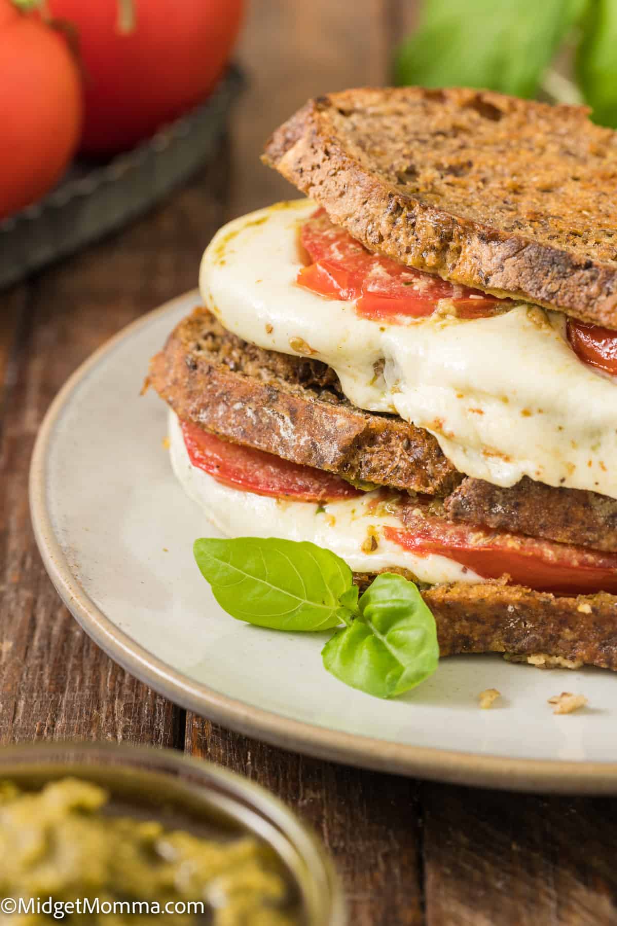 Caprese Grilled Cheese Sandwich • MidgetMomma