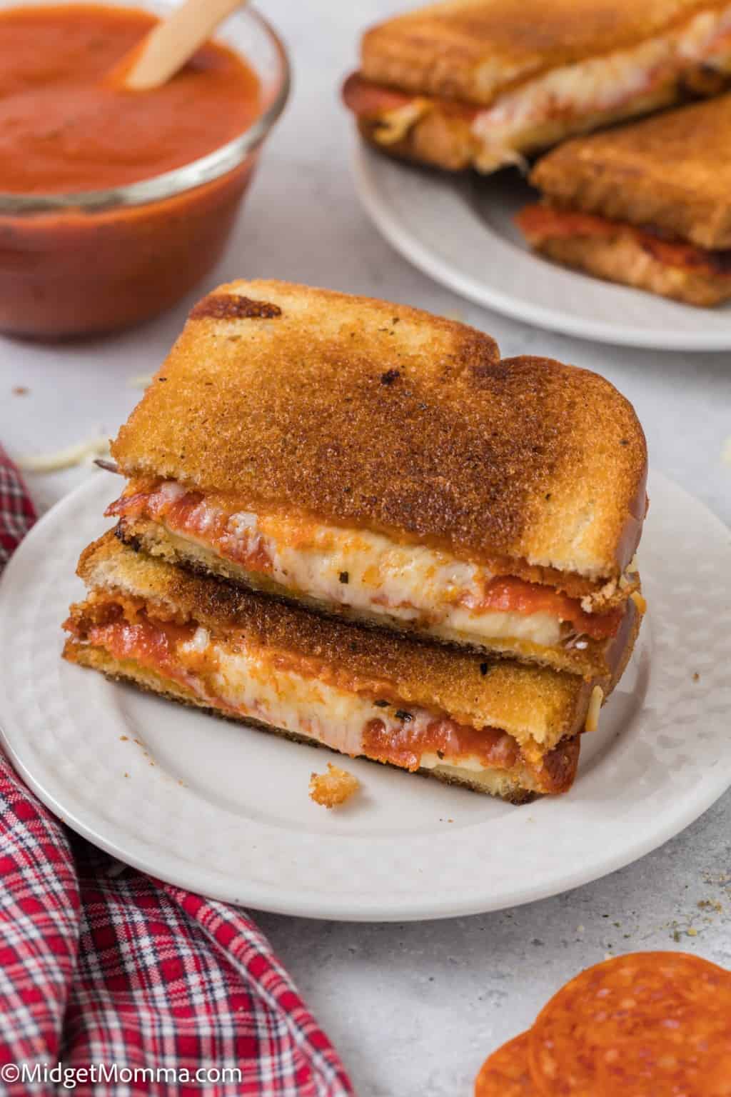 Pizza Grilled Cheese Sandwich Recipe • MidgetMomma