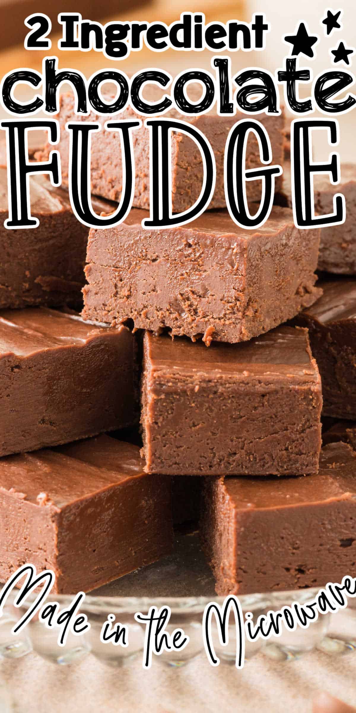 Easy Two Ingredient Chocolate Microwave Fudge Recipe