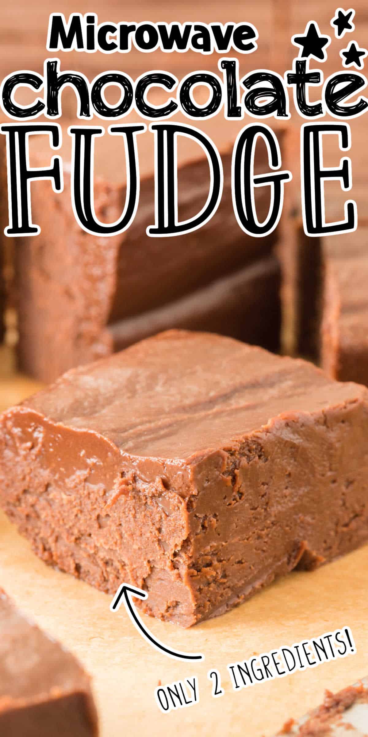 Easy Two Ingredient Chocolate Microwave Fudge Recipe