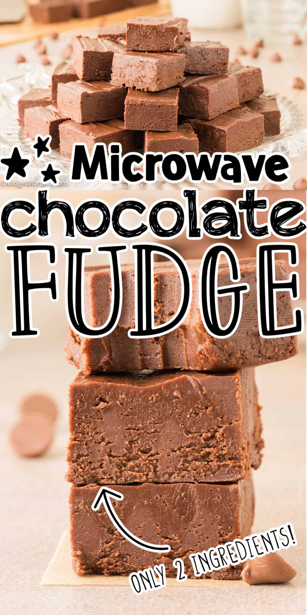 Easy Two Ingredient Chocolate Microwave Fudge Recipe