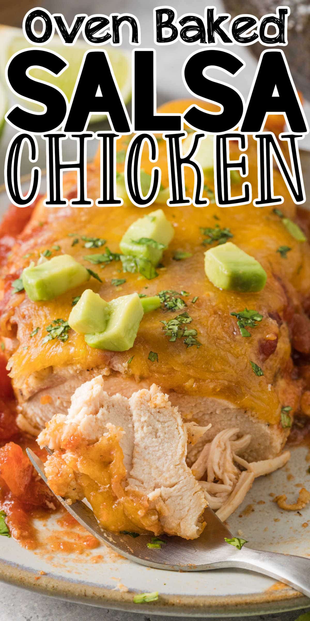 Cheesy Baked Salsa Chicken Recipe • MidgetMomma