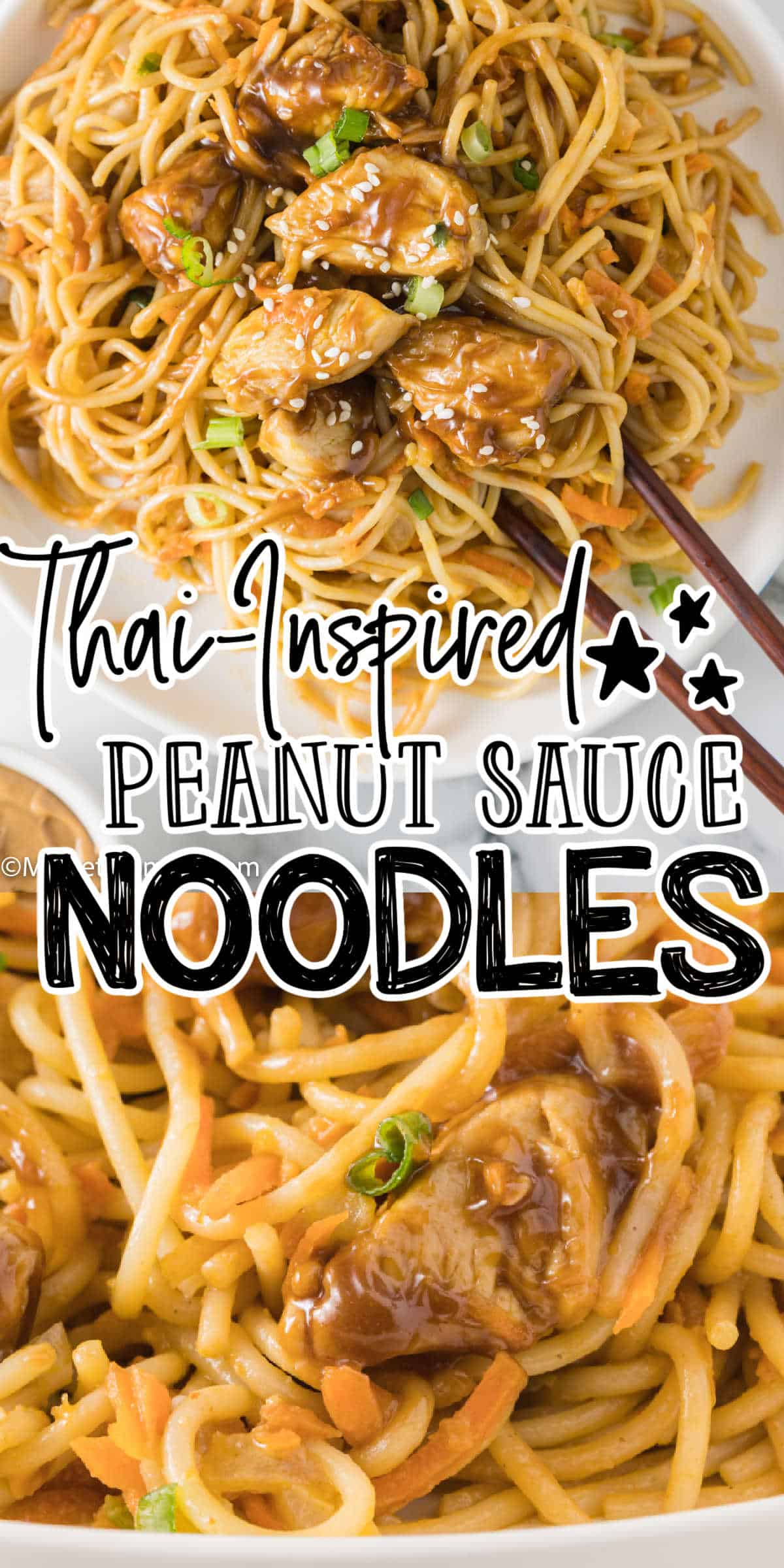 Easy Thai Peanut Sauce Noodles with Chicken Recipe