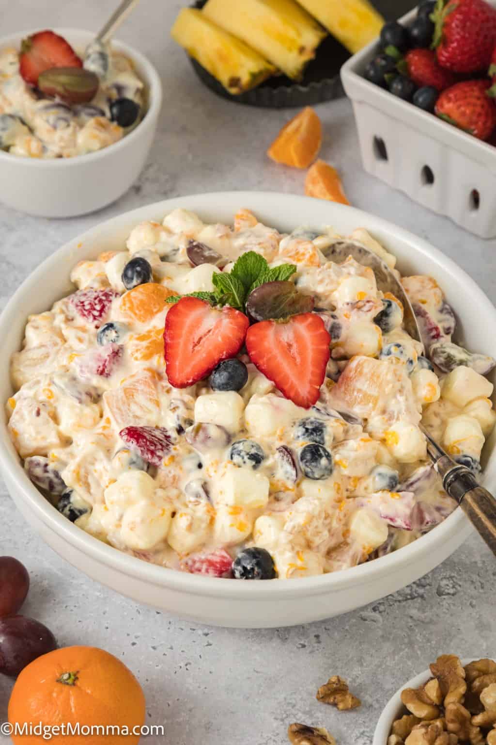 Creamy Vanilla Pudding Fruit Salad Recipe • MidgetMomma