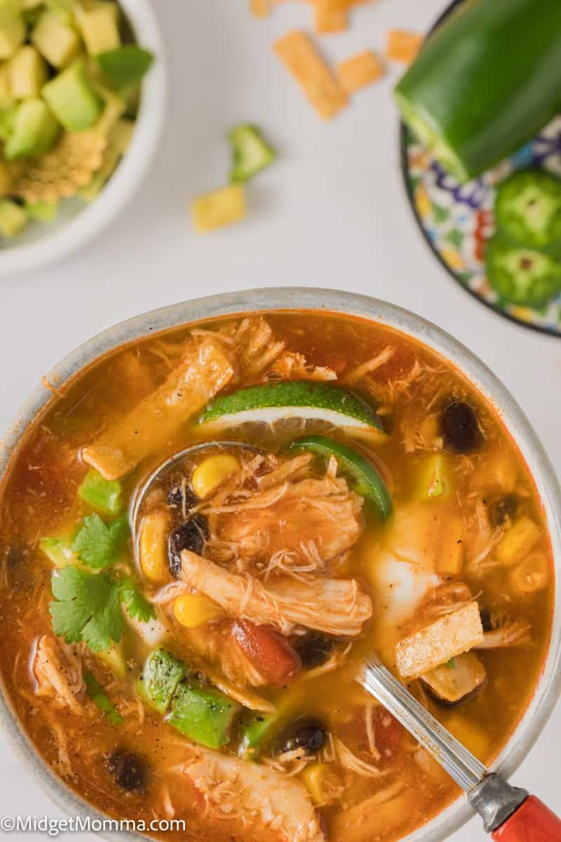 Easy 30-Minute Chicken Tortilla Soup Recipe • MidgetMomma