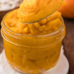 Homemade pumpkin puree