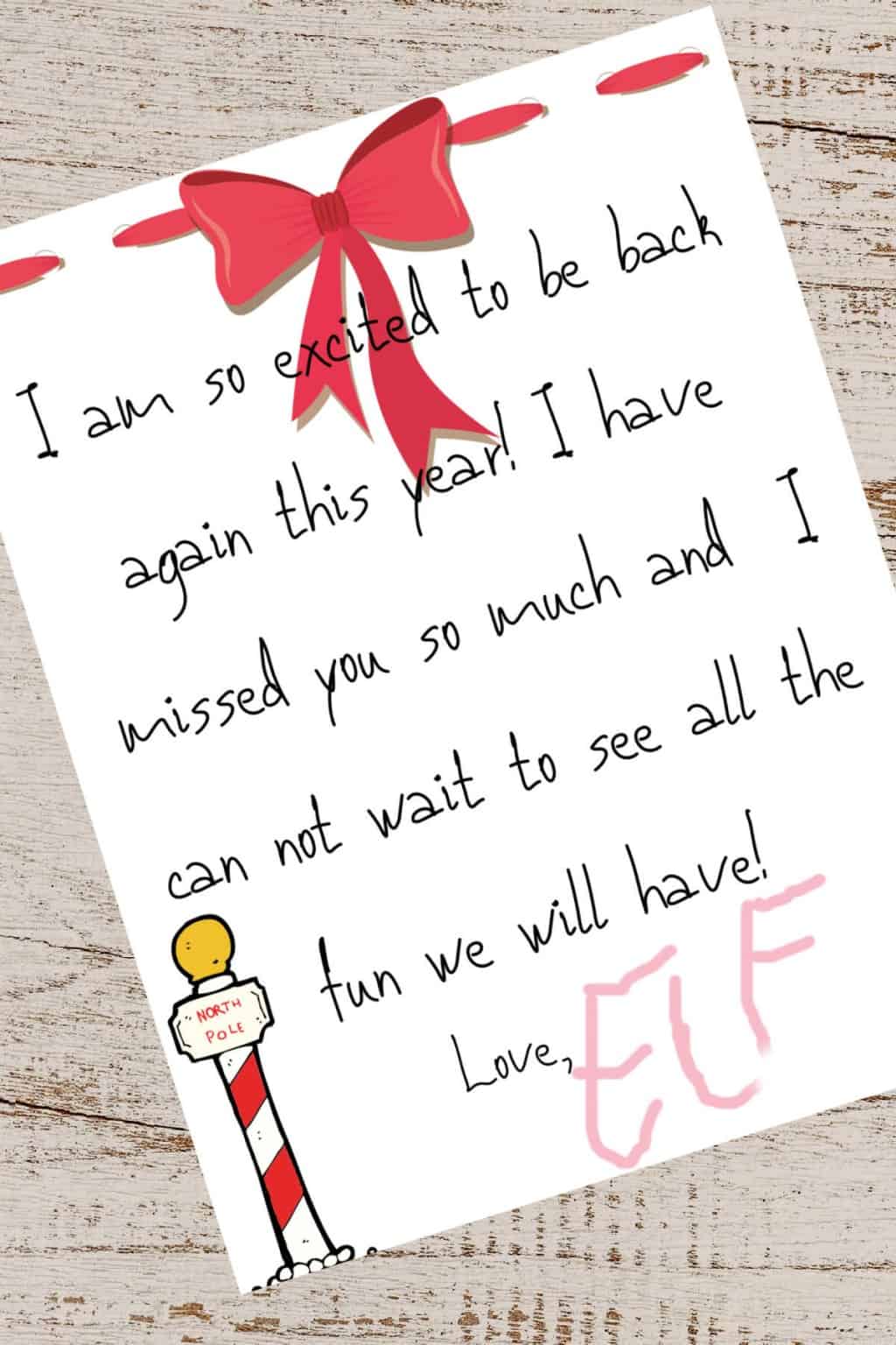 Elf on the Shelf I'm Back Letter Printable • MidgetMomma