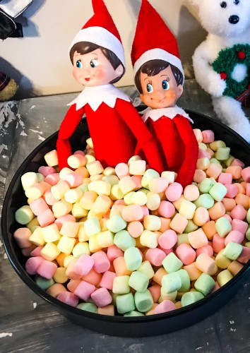 Elf on The Shelf Ideas with Marshmallows • MidgetMomma