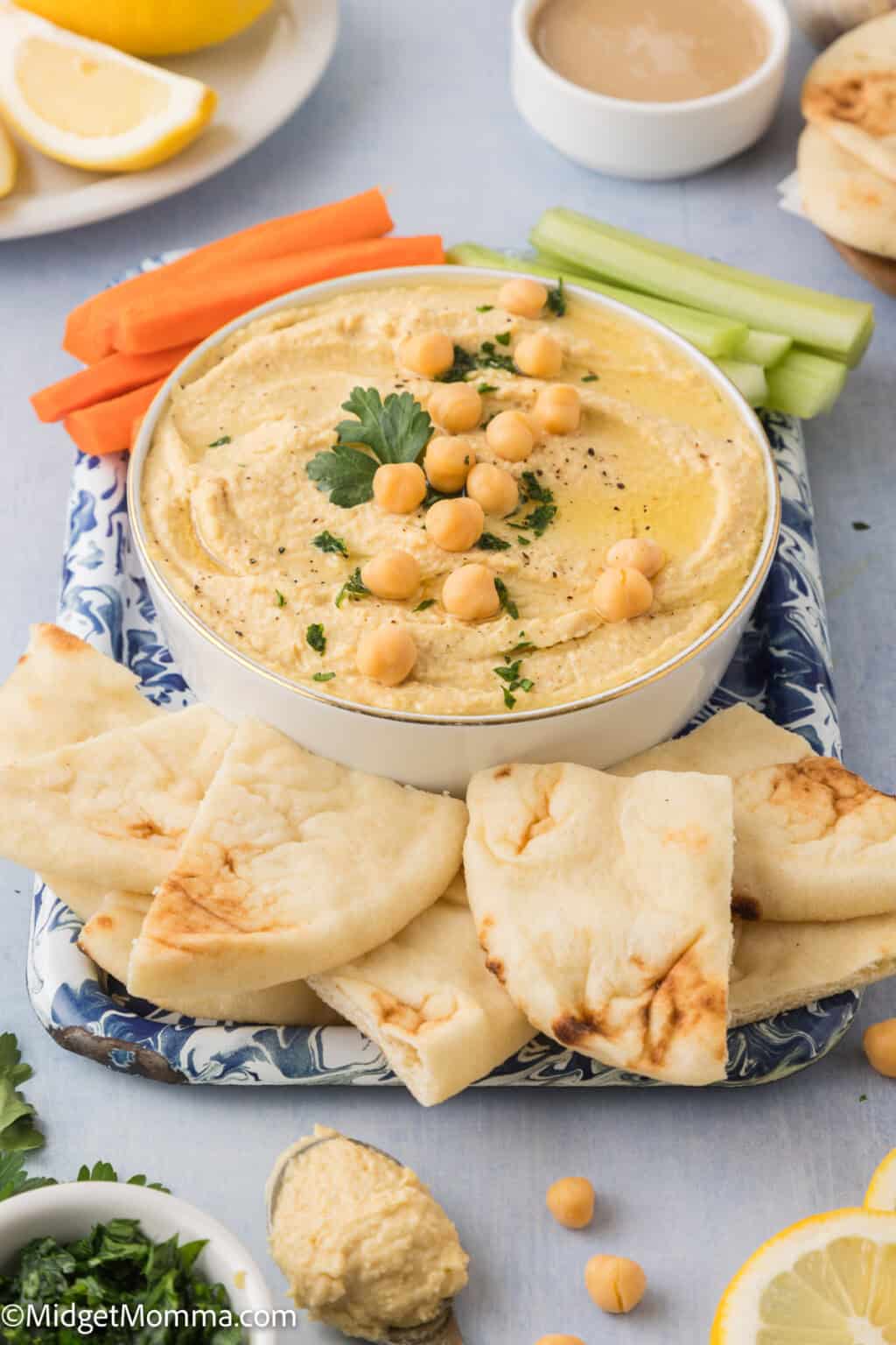 Garlic Hummus Recipe • MidgetMomma