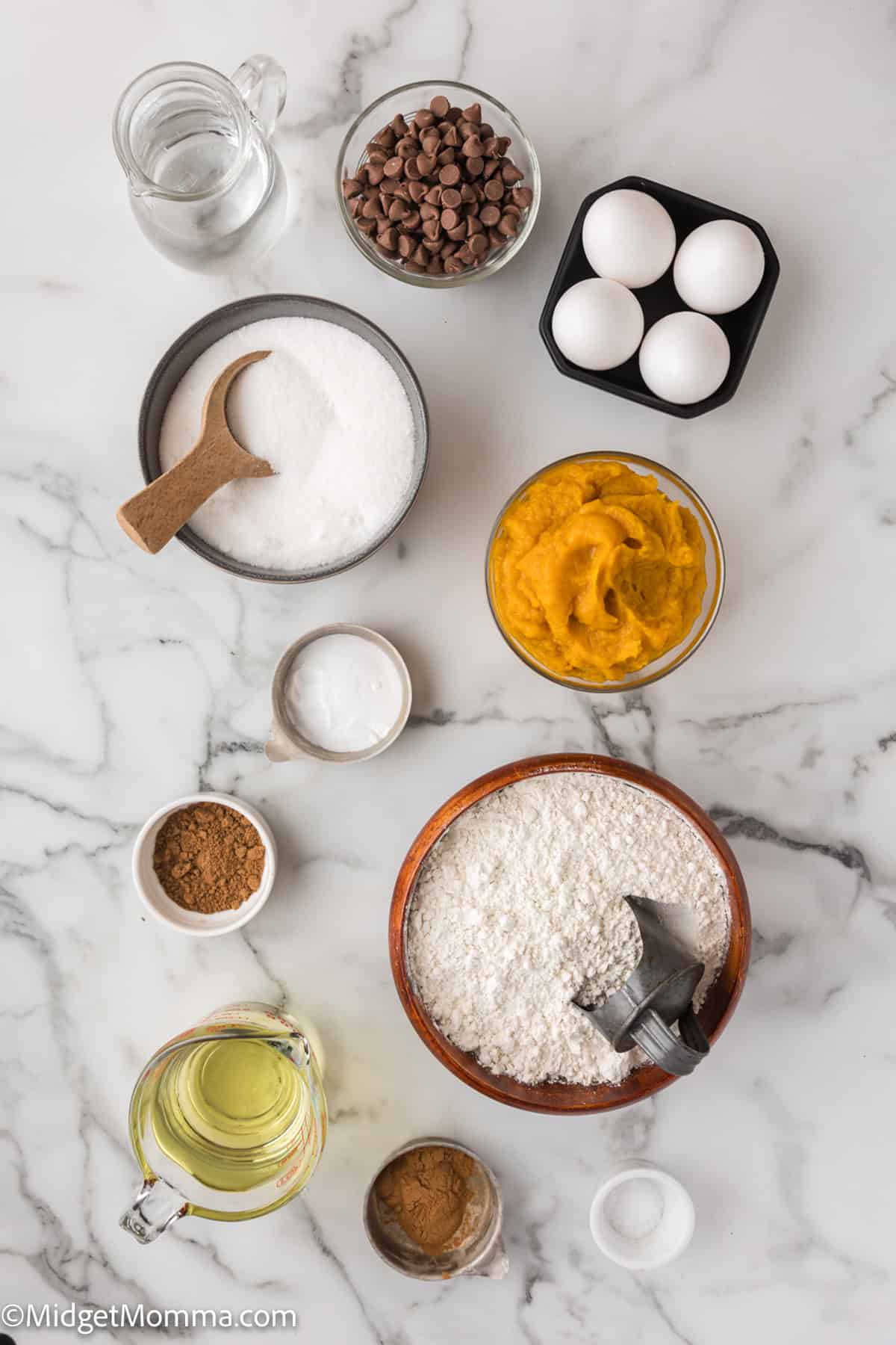 Pumpkin Chocolate Chip bread recipe ingredients