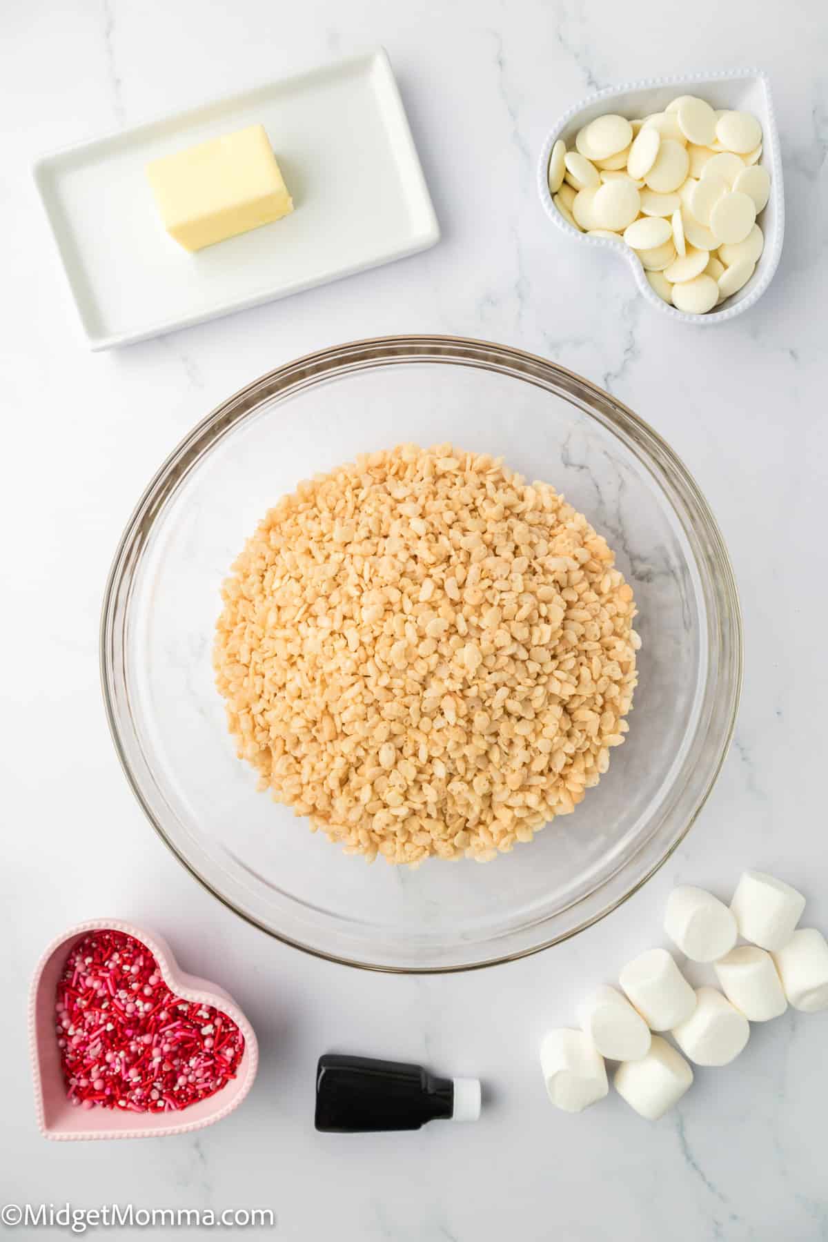 Heart Shaped Rice Krispie Treat Ingredients