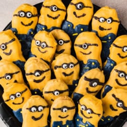 Minion Chocolate Covered Nutter Butter Cookies