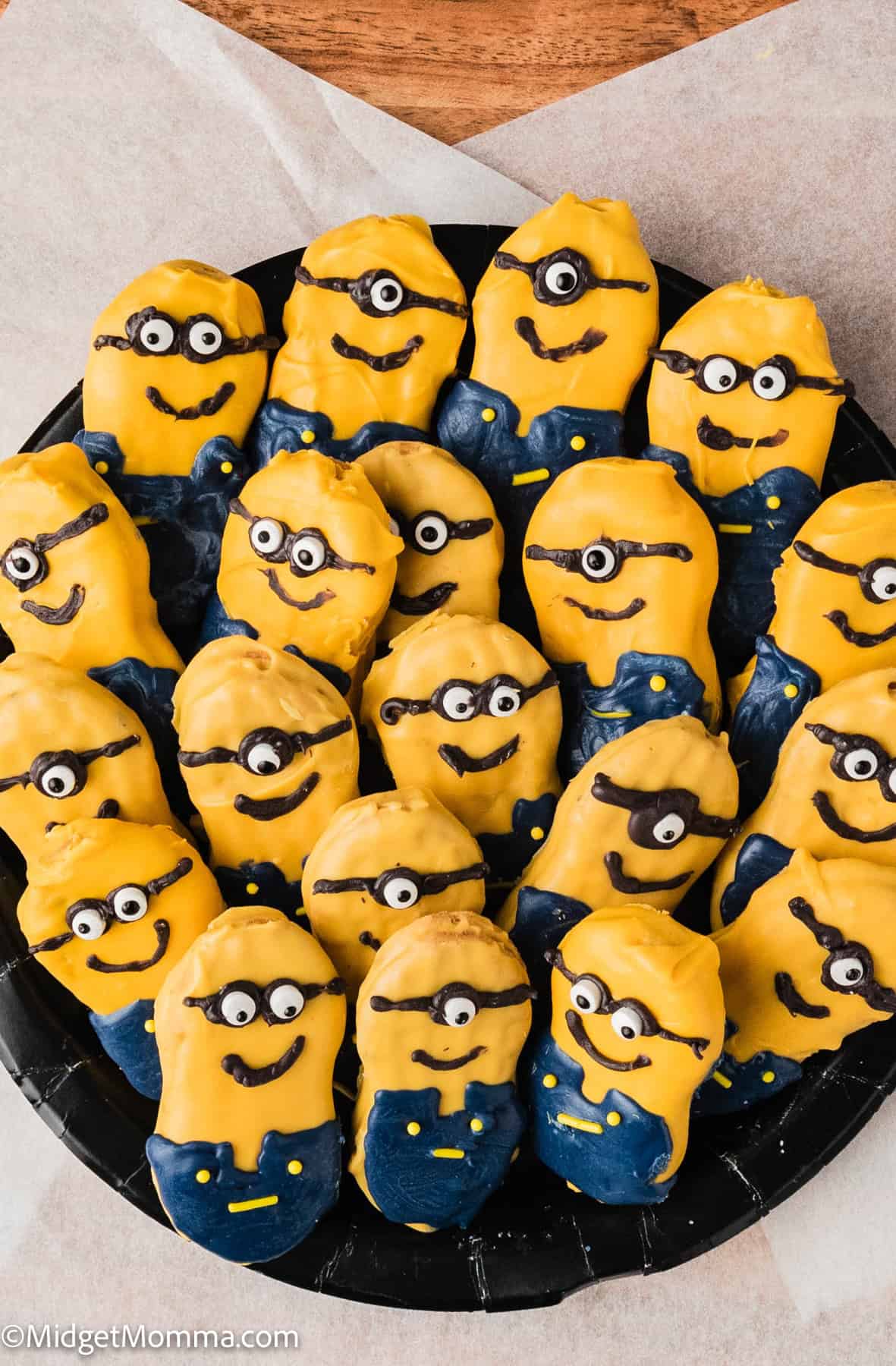 Minion Chocolate Covered Nutter Butter Cookies