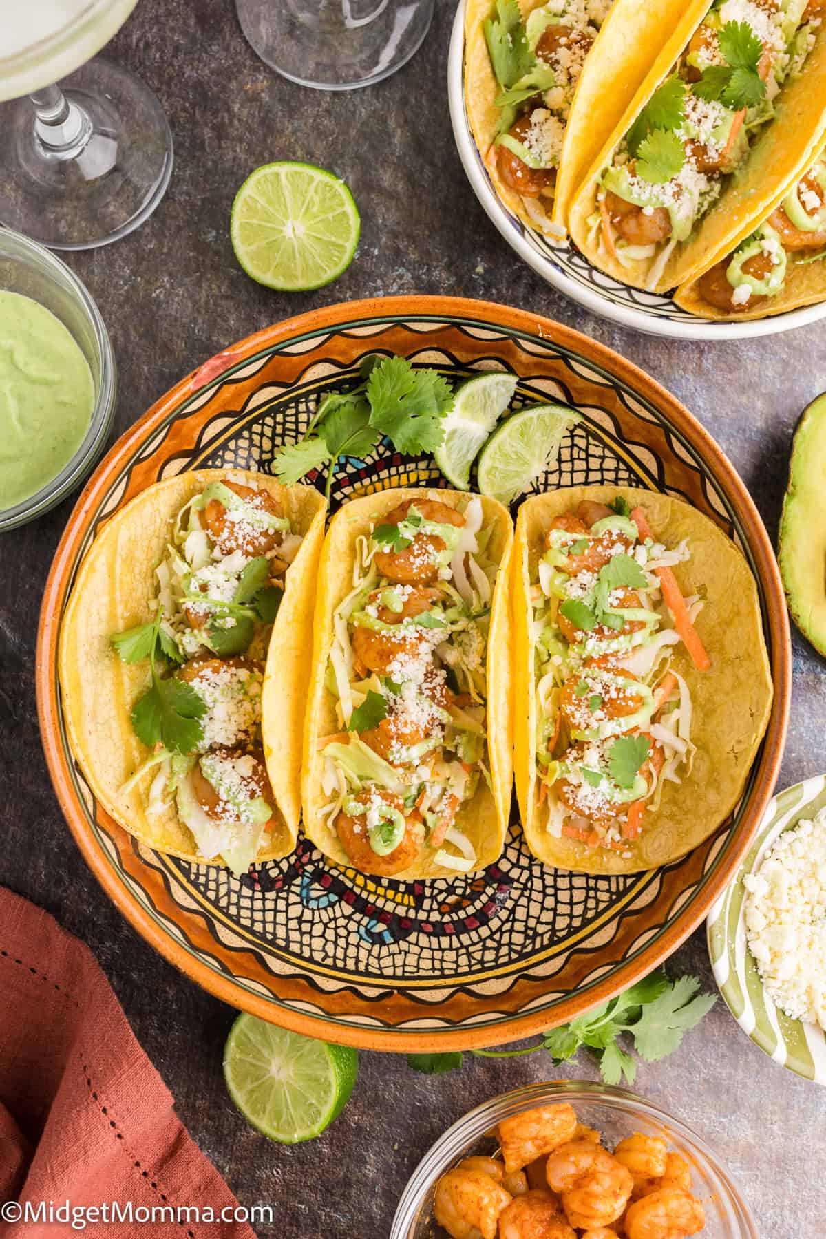 Shrimp Tacos with Avocado Crema Recipe